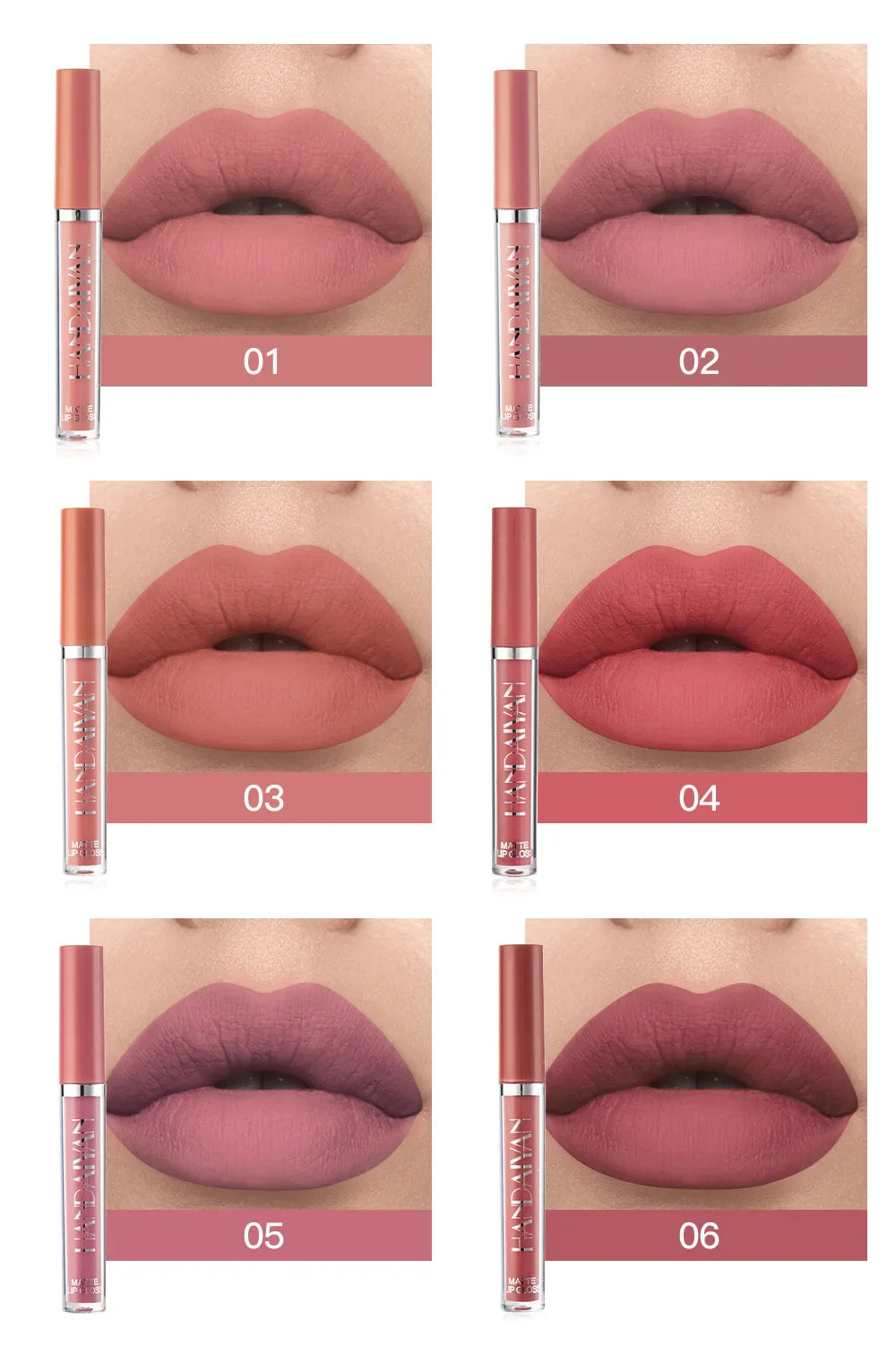 6PCS ROUGE À LÈVRES LIQUIDE